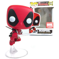 Funko Pop! Marvel X-Men: Leaping Deadpool Collector Corps Exclusive Vinyl Figure (Bundled with Pop Box Protector Case)
