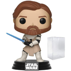 Star Wars: Clone Wars - Obi Wan Kenobi Funko Pop! Vinyl Figure (Includes Compatible Pop Box Protector Case)