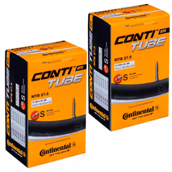 2 x Continental MTB 27.5 Mountain Bike inner tube Presta Valve 650B,Black,27.5"