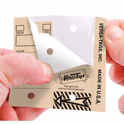 Versa-Tags 250 Key Tags  Self Protecting Poly  1.25''x3''  Highly Resistant to Abrasion  250 Key Tag Pack  250 Chrome Plated Key Tag Rings Included Co