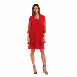 R&M Richards Women's Evening Cocktail Wear  Red