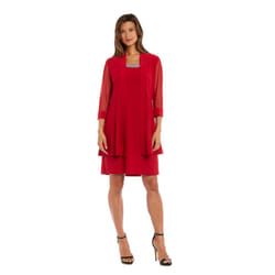 R&M Richards Women's Evening Cocktail Wear  Red