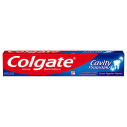 Colgate Cavity Protection Toothpaste with Fluoride  Minty Great Regular Flavor  Anti Cavity Toothpaste  2.5 Oz Tube