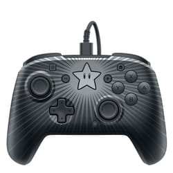 PDP Faceoff Wired Pro Controller- Star Mario Black, Grey Gamepad Analogue / Digital Nintendo Switch