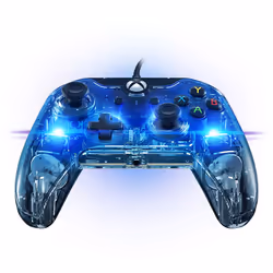 PDP 048-121-EU, Gamepad, Xbox One, Digital, Wired, USB, Blue, Transparent