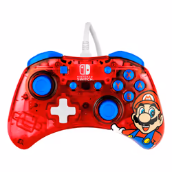 PDP Rock Candy: Mario Punch Red, Translucent USB Gamepad Analogue / Digital Nintendo Switch, Nintendo Switch Lite, Nintendo Switch OLED