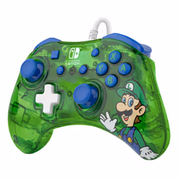 PDP Rock Candy: Luigi Lime Blue, Green, Translucent USB Gamepad Analogue / Digital Nintendo Switch, Nintendo Switch Lite, Nintendo Switch OLED - Additional view 5
