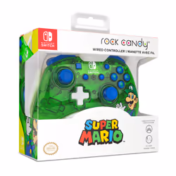 PDP Rock Candy: Luigi Lime Blue, Green, Translucent USB Gamepad Analogue / Digital Nintendo Switch, Nintendo Switch Lite, Nintendo Switch OLED - Additional view 6