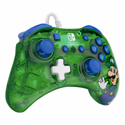 PDP Rock Candy: Luigi Lime Blue, Green, Translucent USB Gamepad Analogue / Digital Nintendo Switch, Nintendo Switch Lite, Nintendo Switch OLED - Additional view 8