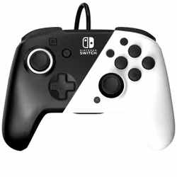 PDP Faceoff Deluxe+ Audio Wired Controller: Black & White, Gamepad, Nintendo Switch, Nintendo Switch OLED, D-pad, Home button ...