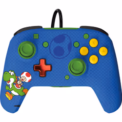PDP REMATCH Wired Controller: Yoshi & Toad, Gamepad, Nintendo Switch, Nintendo Switch OLED, D-pad, Home button, Analogue / Di ...