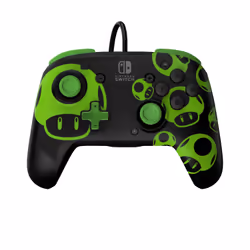 PDP REMATCH Wired Controller: 1-Up Glow in the Dark, Gamepad, Nintendo Switch, Nintendo Switch OLED, D-pad, Home button, Anal ...