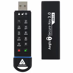 Apricorn Aegis Secure Key 3.0, 60 GB, USB Type-A, 3.2 Gen 1 (3.1 Gen 1), 195 MB/s, Cap, Black