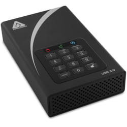 Apricorn Aegis Padlock DT external hard drive 12 TB USB Type-B 2.0/3.2 Gen 1 (3.1 Gen 1) Black
