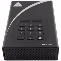 Apricorn Aegis Padlock DT external hard drive 12 TB USB Type-B 2.0/3.2 Gen 1 (3.1 Gen 1) Black - Additional view 2