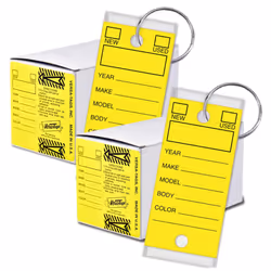 Versa-Tags Two Packs of 250 Dealership Key Tags Bulk - Genuine Versa-tag Key Tags Self-Protecting 2 Boxes Car Key Tags with ...