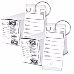 Versa-Tags Two Packs of 250 Dealership Key Tags Bulk - Genuine Versa-tag Key Tags Self-Protecting 2 Boxes Car Key Tags with ...
