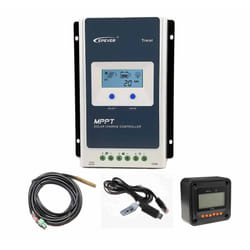 EPSolar MPPT Solar Charge Controller Ultra Fast Power Point Tracking EPEver - 40A Tracer 4210 Kit with MT50 Screen, temp and USB
