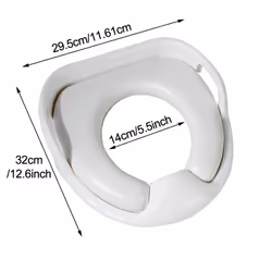 Baby PottyÂ TrainingÂ SeatÂ forÂ BoysÂ andÂ GirlsÂ withÂ Handles,Potty Training Seat, Fits Round and Oval Toilets,White Potty Training Seat, Kids