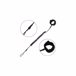 vidaXL SUP Coiled Leash Black 10 inch