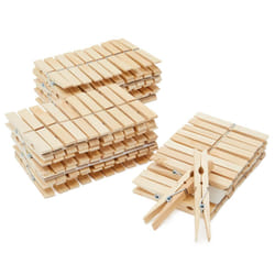 Juvale 100-Pack Large 4 Inch Wooden Clothespins - Heavy Duty Outdoor Clothes Clips for Hanging Clothes  Art  Crafts  Photo Displays