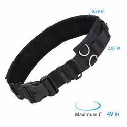 Powerextra Multifunction Outdoor Photography Adjustable Waist Strap Belt with D-rings for Hanging Tripod Lightweight Camera Bag Lens Pouch F