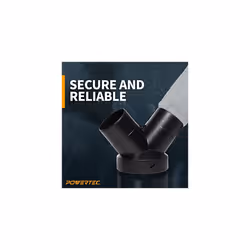 POWERTEC, 6 x 4 x 4 70189 Y-Fitting, Black