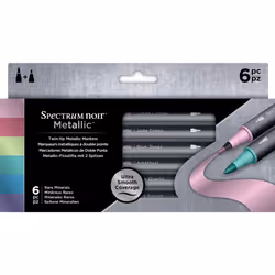 Spectrum Noir Metallic Markers 6/Pkg-Rare Minerals