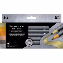 Spectrum Noir Metallic Markers 6/Pkg-Precious Metals