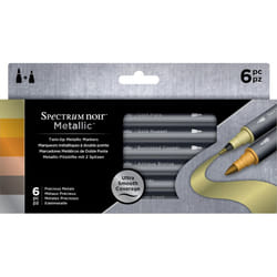 Spectrum Noir Metallic Markers 6/Pkg-Precious Metals