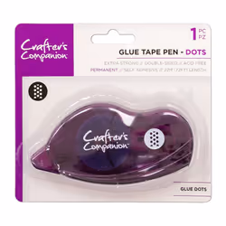 Crafters Companion CC-ADH Extra Strong Permanent Tape Pen-Dots Clear