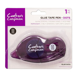 Crafters Companion CC-ADH Extra Strong Permanent Tape Pen-Dots  Clear