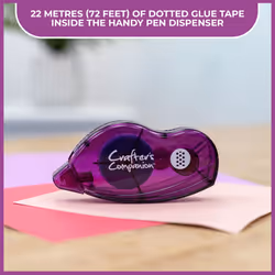 Crafters Companion CC-ADH Extra Strong Permanent Tape Pen-Dots  Clear