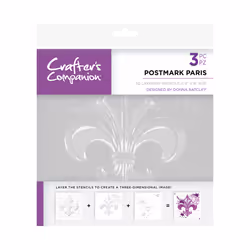 Crafters Companion 3D Layering Stencils - Postmark Paris