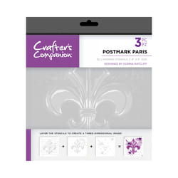 Crafters Companion 3D Layering Stencils - Postmark Paris