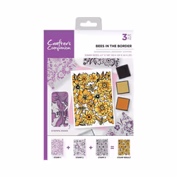 Crafters Companion Background Layering Stamps - Bees in the Border