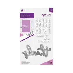 Gemini Fancy Font Stamp and Die - THANKS for Everything