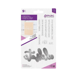 Gemini Fancy Font Stamp and Die - Let's CELEBRATE