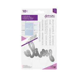 Gemini Fancy Font Stamp and Die - You Make Me SMILE