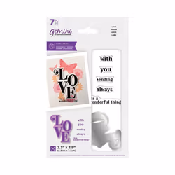 Gemini Cascading Sentiment Stamp & Die Set ~ Love