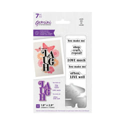 Gemini Cascading Sentiment Stamp & Die Set ~ Laugh