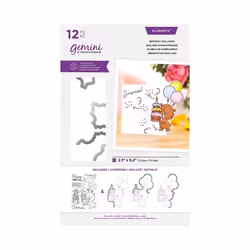 Gemini Character-Over-The-Edge Stamp & Die - Birthday Balloons