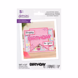 Gemini Stamp & Die Balloon Sentiments - Birthday