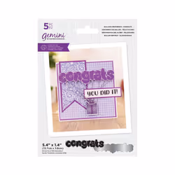 Gemini Stamp & Die Balloon Sentiments - Congrats