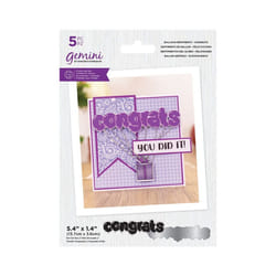 Gemini Stamp & Die Balloon Sentiments - Congrats