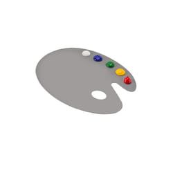 Soho Urban Artist Neutral Gray Artist Paint Palette - Oval Arm Easy Clean Up Palette for Acrylics  No Stains and Paint Peels Off Once Dried