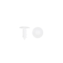 50pcs Plastic 7.5mm Hole Dia Car Fastener Rivet Retainers Hood Clip