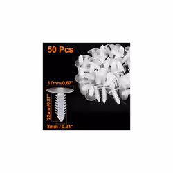 50pcs Plastic 7.5mm Hole Dia Car Fastener Rivet Retainers Hood Clip
