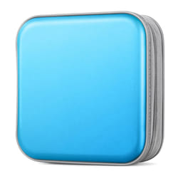Bivisen CD Case  DVDs Wallet Holder  CD/DVD Case Wallet 40 Discs Heavy Duty Bag Binder Storage Booklet Album (Sky Blue)