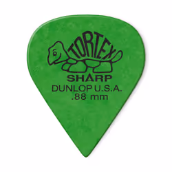 Dunlop Tortex Sharp guitar Picks 88mm green 72 Pack
